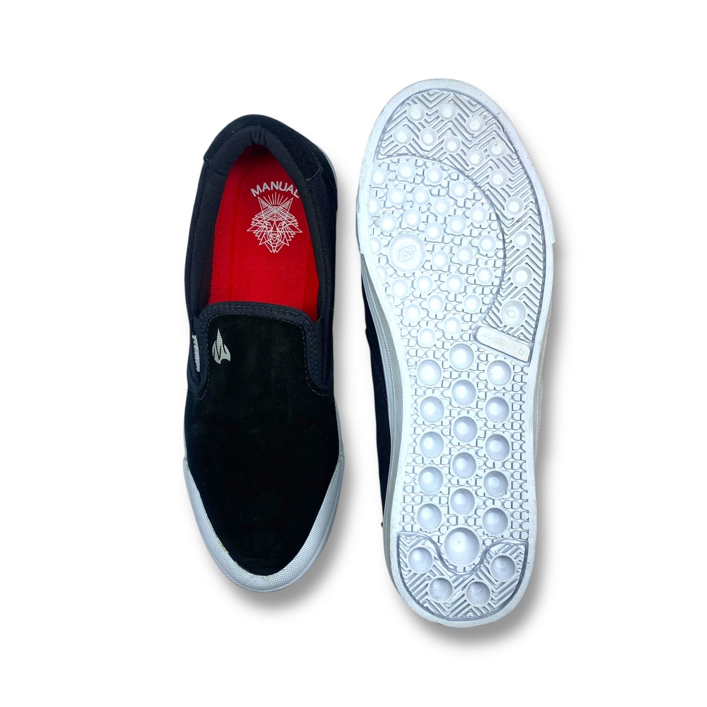 TENIS MANUAL SLIP OM GATO NEGRO/BLANCO